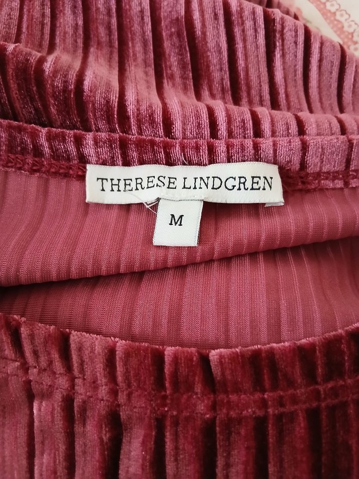 Bordo Pilili Uzun Kollu Bluz - Görsel 3