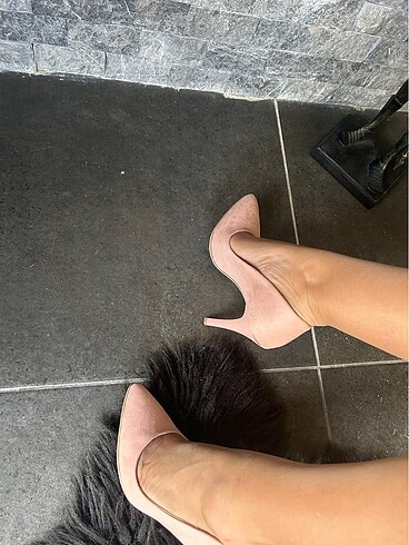 36 Beden pembe Renk Pudra renk stiletto