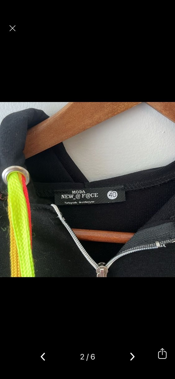 Kadın Siyah Uzun Bağcıklı Kapüşonlu Elbise - Görsel 2