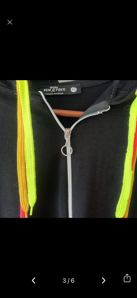 Kadın Siyah Uzun Bağcıklı Kapüşonlu Elbise - Görsel 3