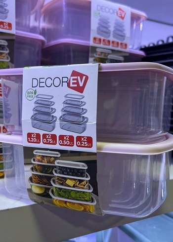 Decorev Çoklu Boy Gıda Saklama Kabı Seti 8li - Görsel 2