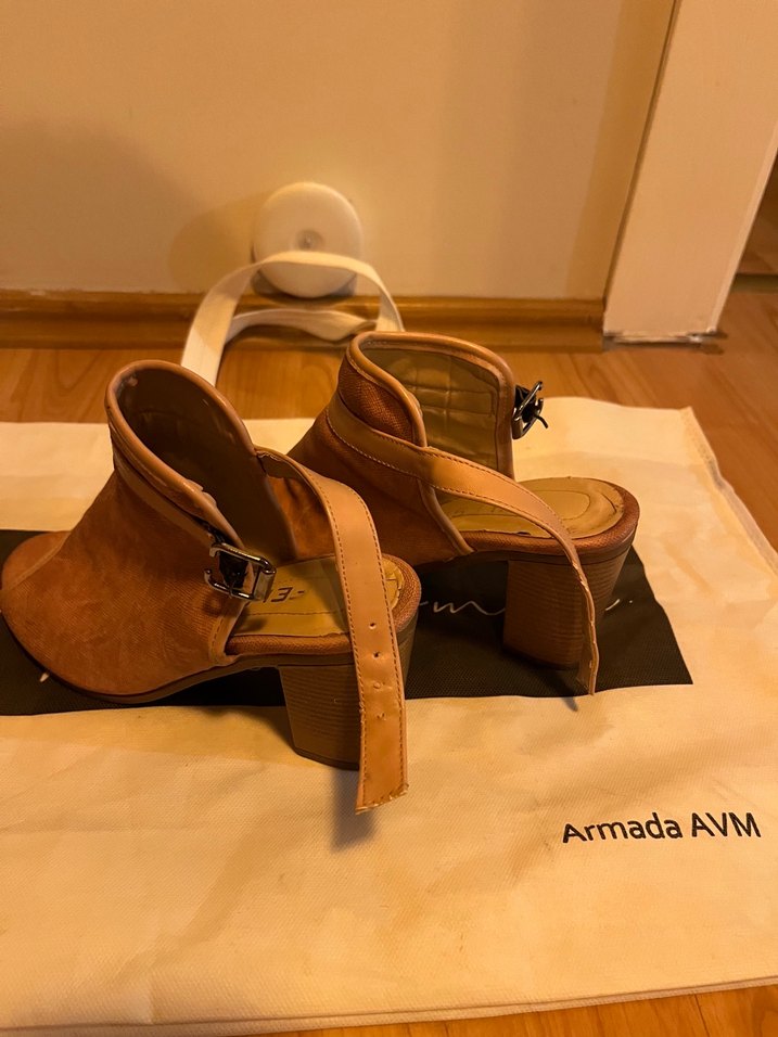 Pembe Topuklu Kadın Ayakkabı - Görsel 3