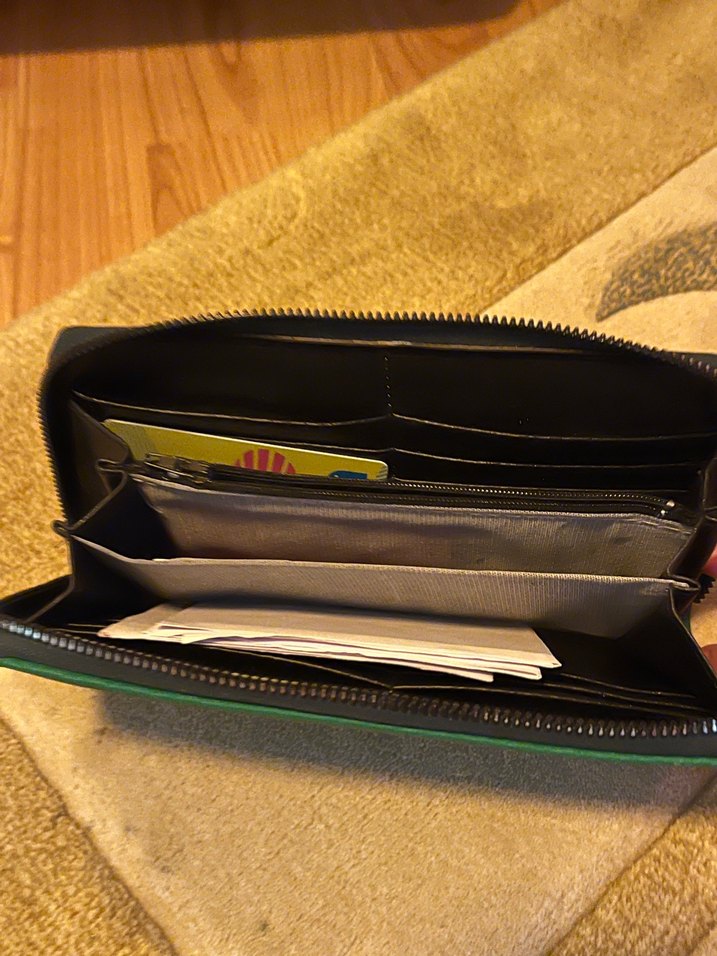 Koyu Yeşil Fermuarlı Kadın Cüzdanı - Görsel 3