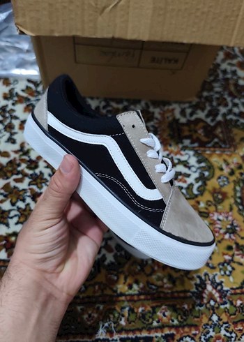 Vans Bej Siyah Platform Kadın Sneaker