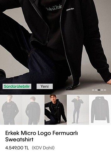 Calvin Klein Fermuarlı 