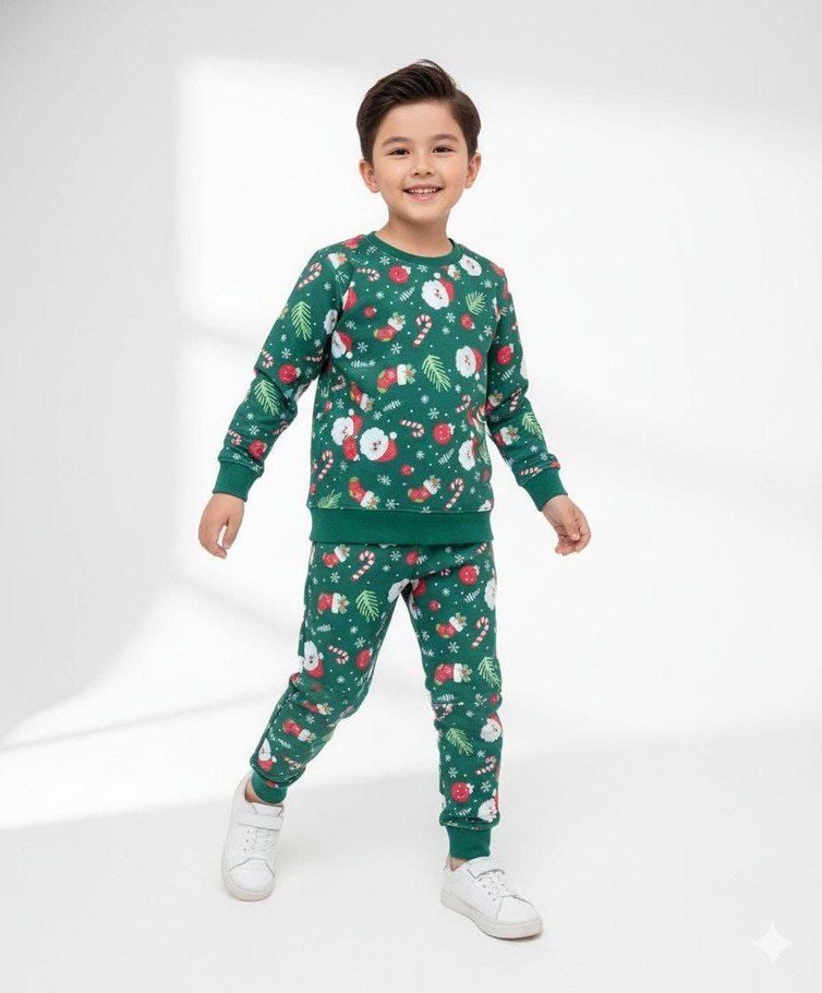 Kız Çocuk Renkli Desenli Rahat Takım - Görsel 2