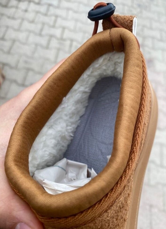 Kahverengi Tüylü Dolgu Topuk Kadın Terlik - Görsel 3