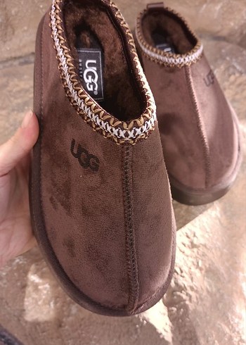 Kahverengi Kürklü Kadın Süet Terlik - Görsel 3