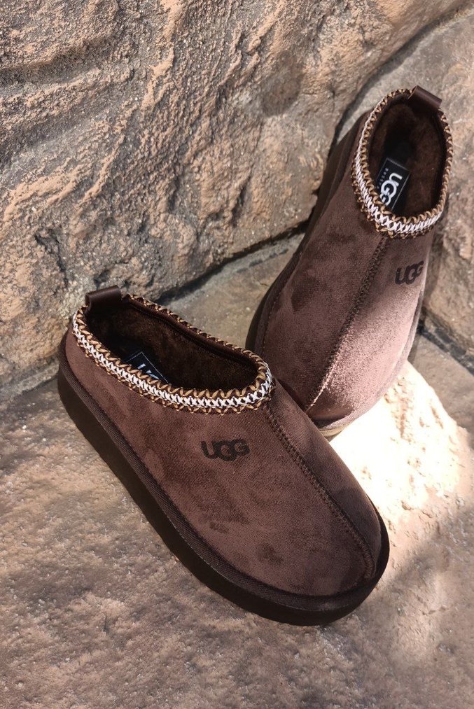 Kahverengi Kürklü Kadın Süet Terlik - Görsel 2