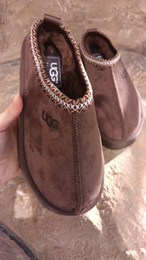 Kahverengi Kürklü Kadın Süet Terlik - Görsel 3