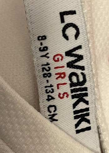 LC Waikiki Beyaz Baskılı Kız Çocuk Elbise