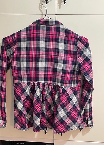 LC Waikiki Renkli Pembe Ekose Kız Çocuk Gömlek