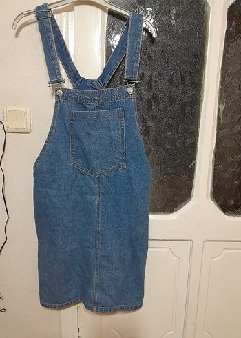 diğer Beden Mavi Denim Kısa Salopet