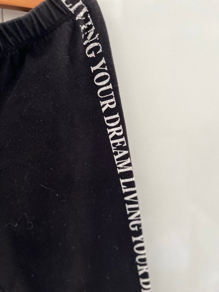 Siyah, elastik bel, diz altı tayt - Görsel 2