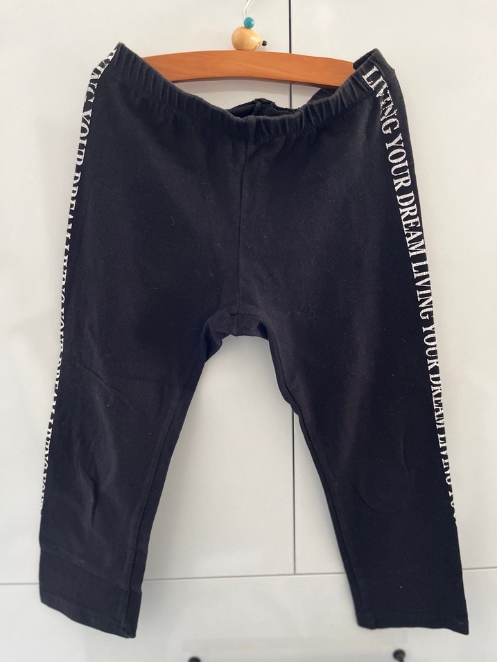 Siyah, elastik bel, diz altı tayt - Görsel 4