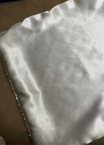 Gri Pul Payetli Kırlent Kılıfı - Görsel 3