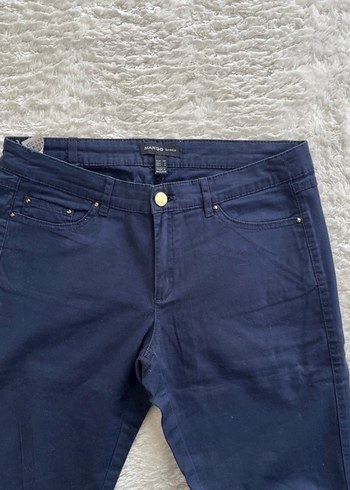 Kadın Lacivert Normal Boy Fermuarlı Pantolon - Görsel 4