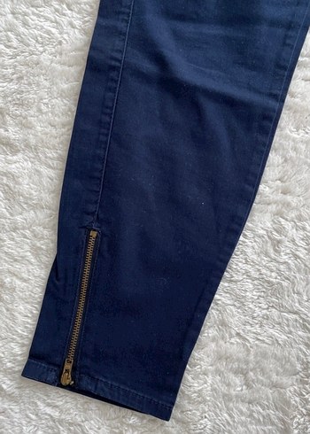 Kadın Lacivert Normal Boy Fermuarlı Pantolon - Görsel 2