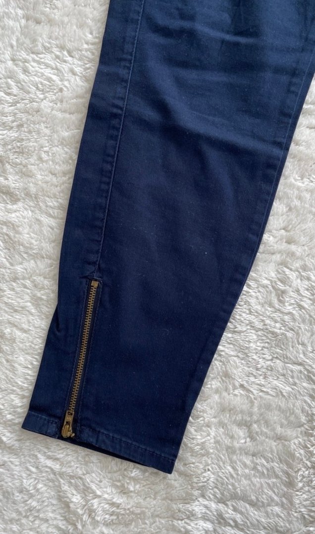 Kadın Lacivert Normal Boy Fermuarlı Pantolon - Görsel 2