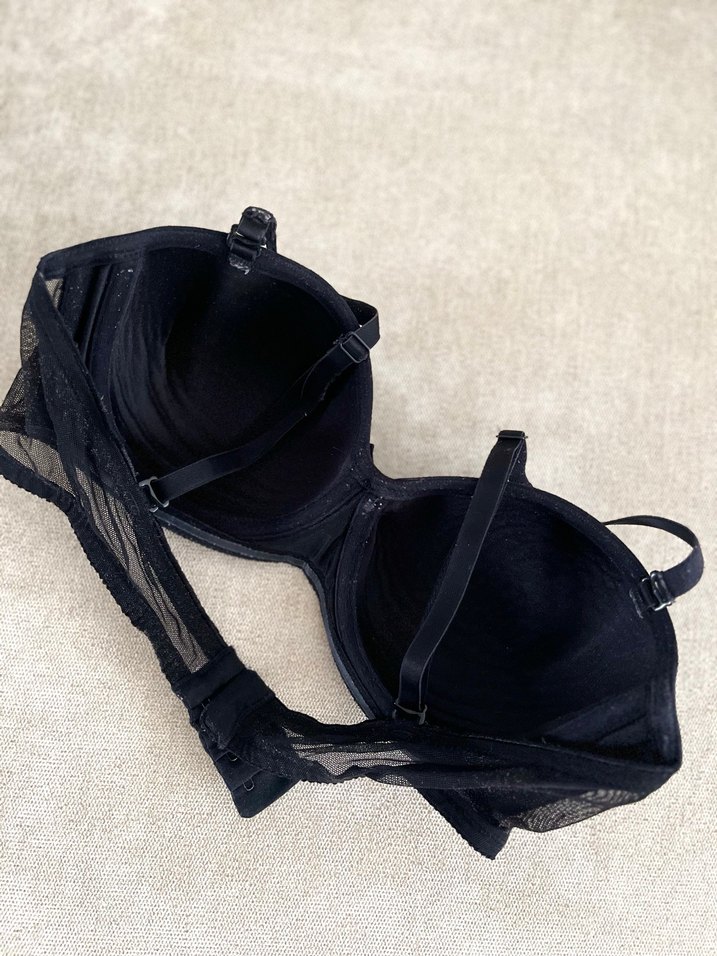 Siyah Minimalist Lotus Sütyen - Görsel 4