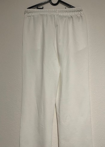 Beyaz Rahat Kesim Kadın Eşofman Altı - Görsel 2