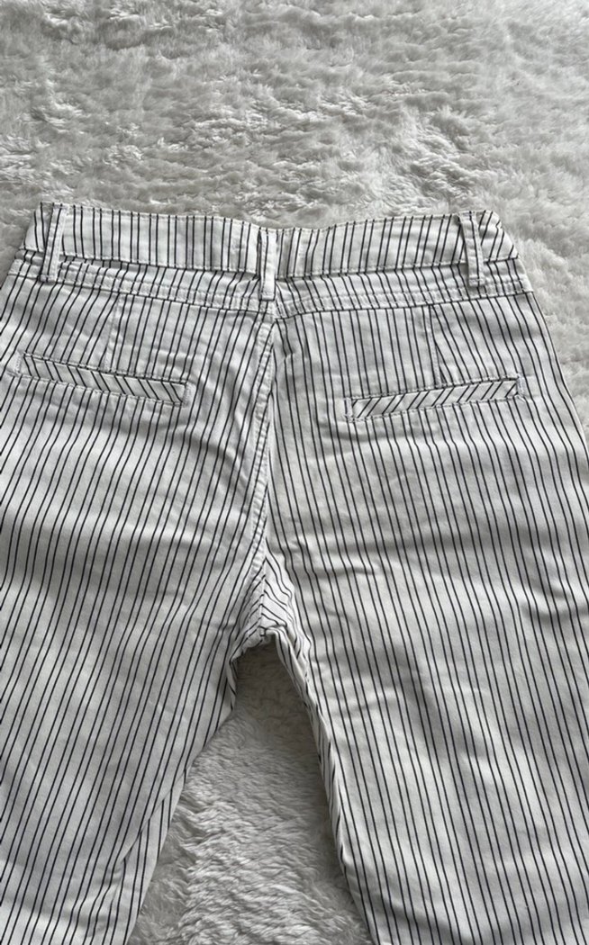 Gri Çizgili Kadın Pantolon - Görsel 4