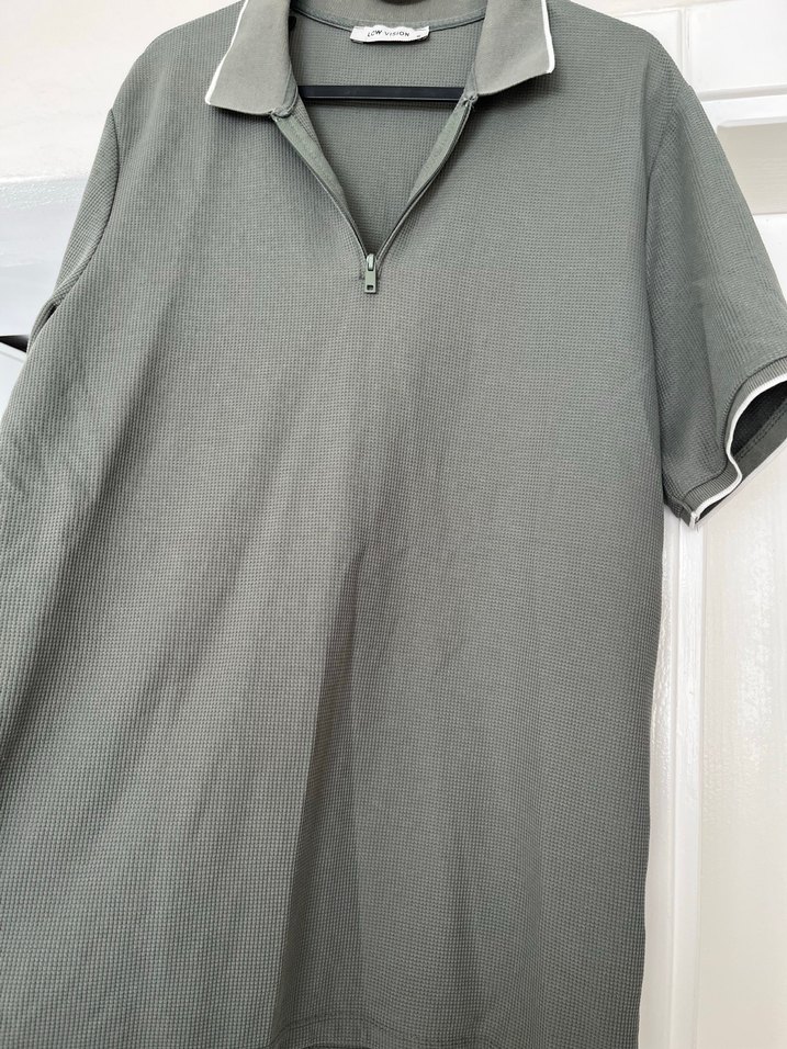 Haki Kısa Kollu Erkek Polo Tişört - Görsel 4