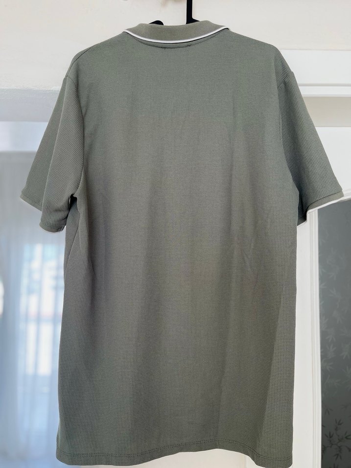 Haki Kısa Kollu Erkek Polo Tişört - Görsel 2