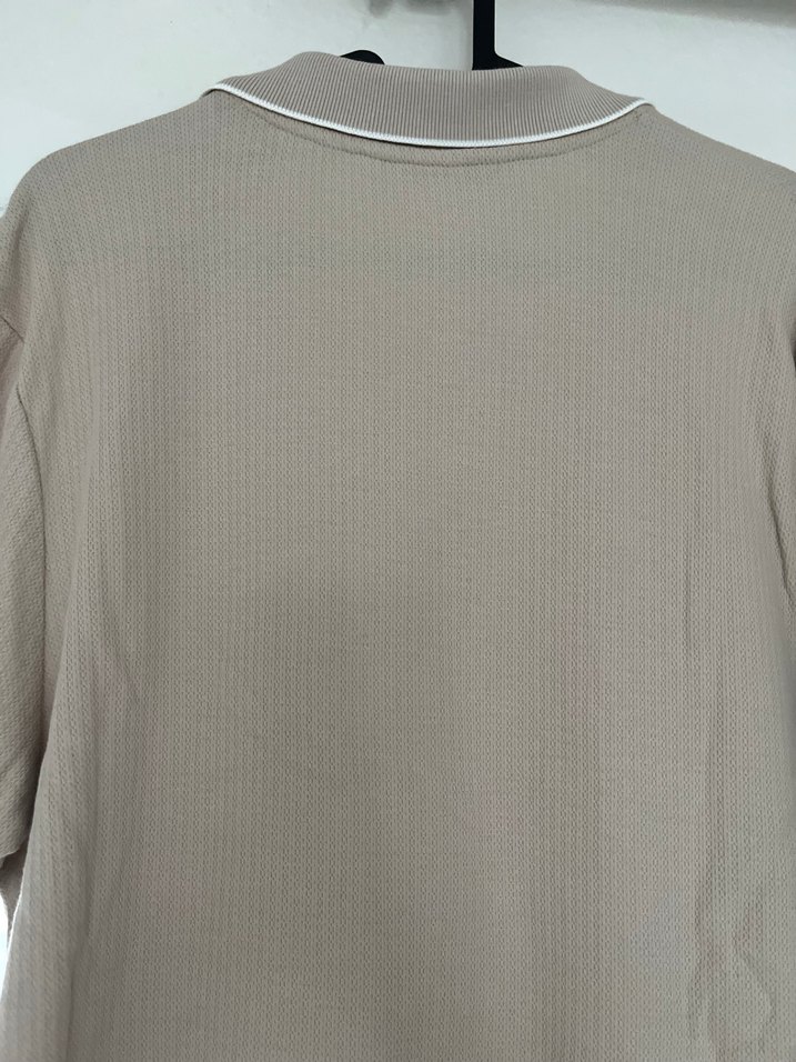 Bej Keten Erkek Polo Tişört - Görsel 4