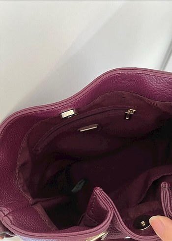 Beden bordo Renk Bordo Deri Kadın Omuz Çantası