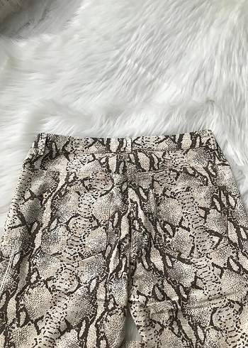 l Beden çeşitli Renk Kadın Yılan Desenli Skinny Pantolon