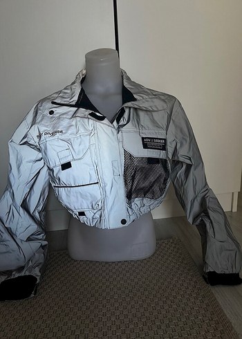 Bershka Gri Düğmeli Street Wear Kadın Ceket