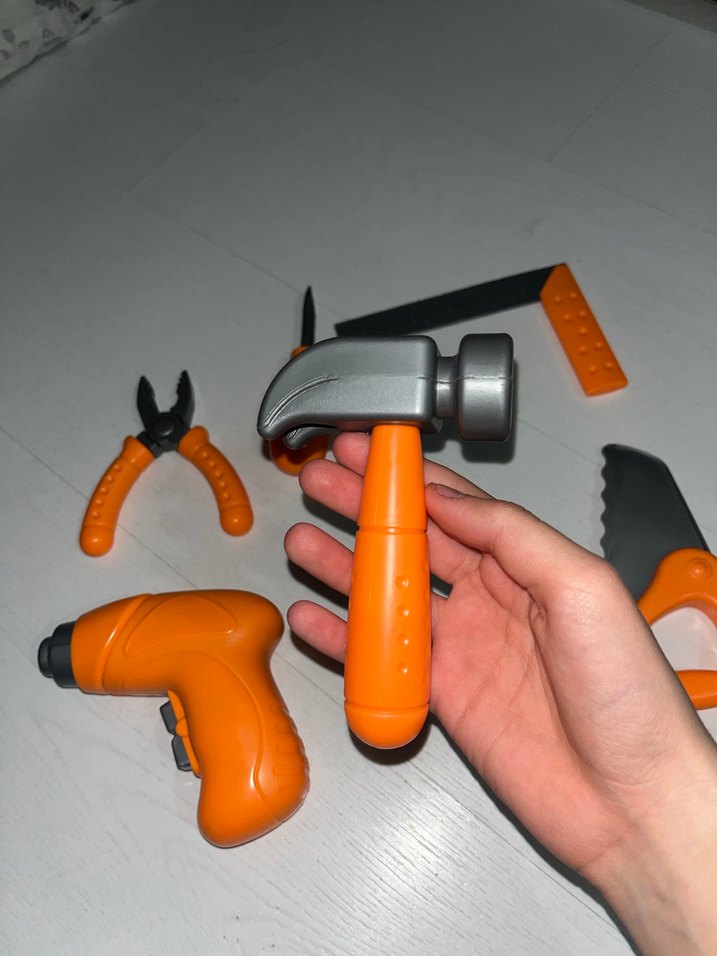 Turuncu Renkli eğitici Oyuncak Alet Seti - Görsel 4