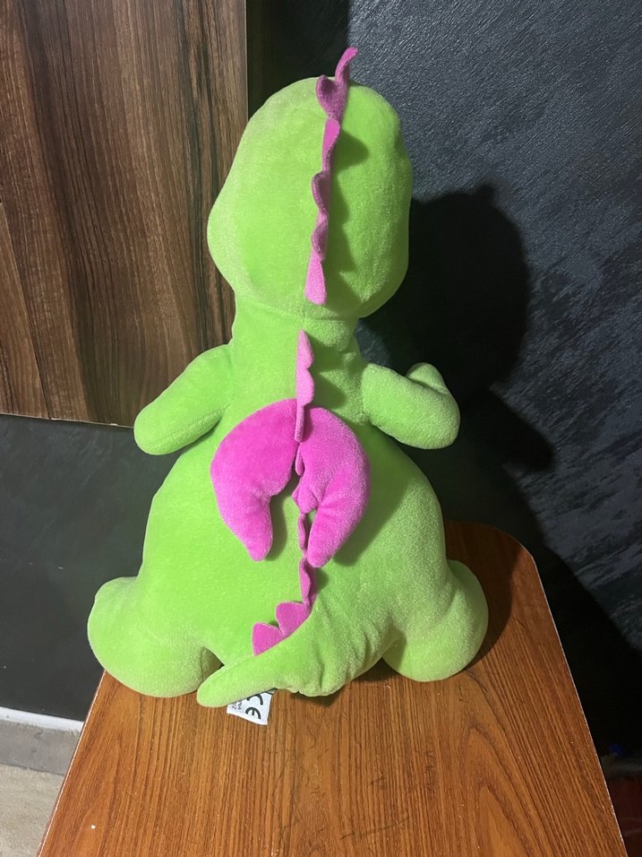 Renkli Yeşil Peluş Dinozor Oyuncak - Görsel 2