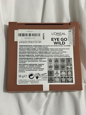 Beden Renk Loreal Paris Far Paleti