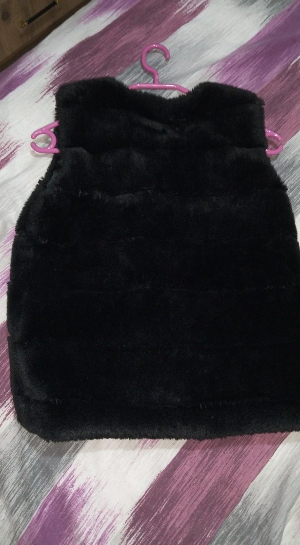 Siyah Kürk Detaylı çocuk Yelek - Görsel 3