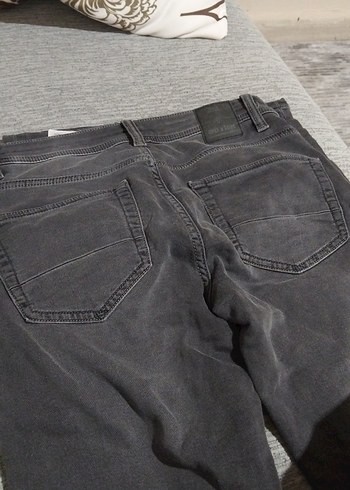 Gri Erkek Kot Pantolon Regular Fit - Görsel 7