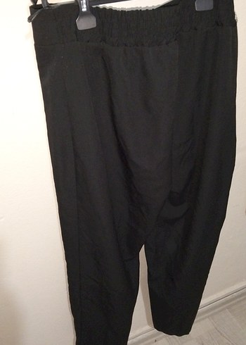 Siyah Rahat Kesim Ofis Kumaş Pantolon - Görsel 4