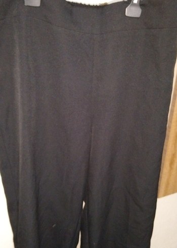 Siyah Rahat Kesim Ofis Kumaş Pantolon - Görsel 2