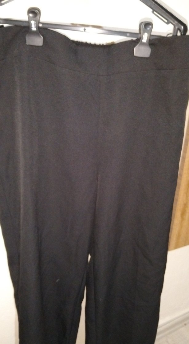 Siyah Rahat Kesim Ofis Kumaş Pantolon - Görsel 2