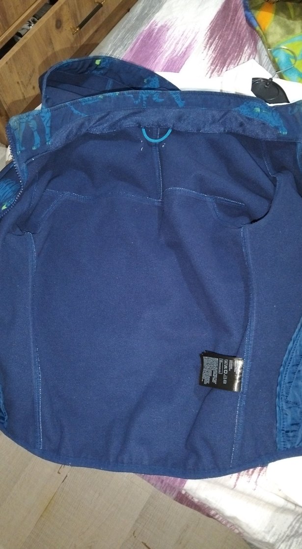 Erkek Çocuk Baskılı Mavi Fermuarlı Yağmurluk - Görsel 3