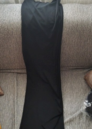 Drapeli Siyah Kadın Kumaş Pantolon - Görsel 2