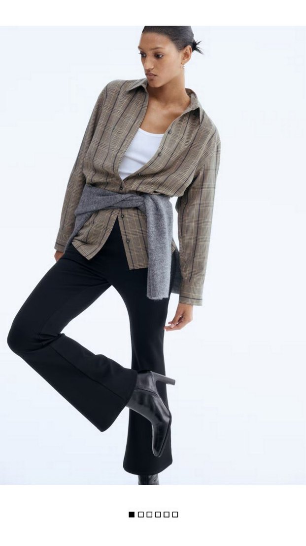 Kadın Siyah Normal Kesim Kumaş Pantolon - Görsel 4