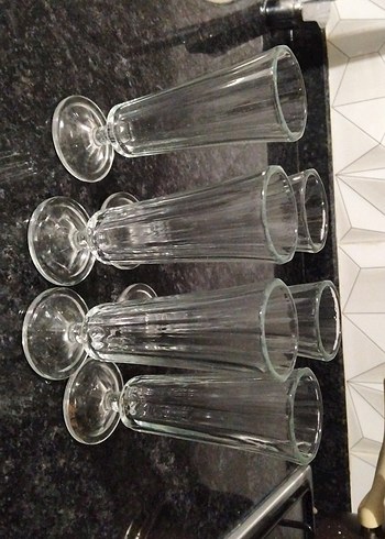 Bej Renkli İnce Cam Kahve yanı 6lı - Görsel 2