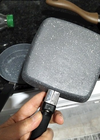 Gri Granit Kaplama Kare Tava - Görsel 4