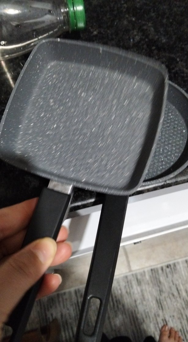 Gri Granit Kaplama Kare Tava - Görsel 5