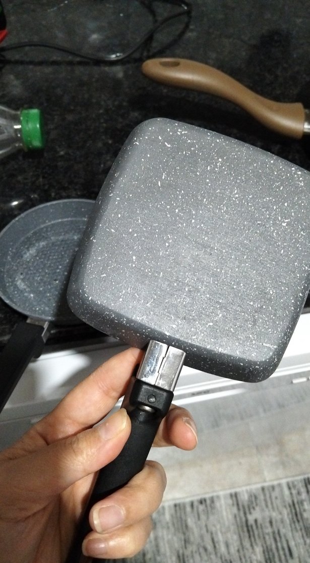 Gri Granit Kaplama Kare Tava - Görsel 4