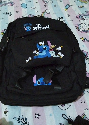 Beden Mavi Stitch Temalı Çocuk Okul Çantası