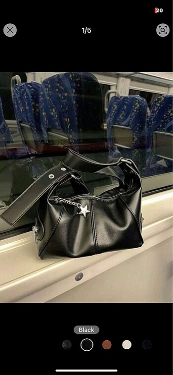 Siyah vintage çanta
