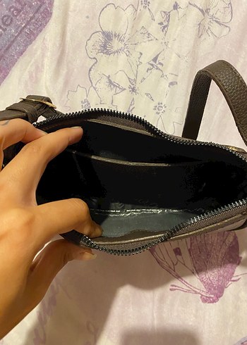 Kahverengi Baskılı Deri Kadın Çanta - Görsel 3